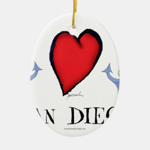 love san diego ceramic tree decoration