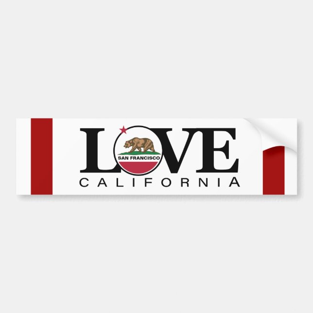 LOVE San Francisco Bumper Sticker (Front)