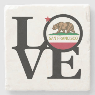 LOVE San Francisco Stone Coaster