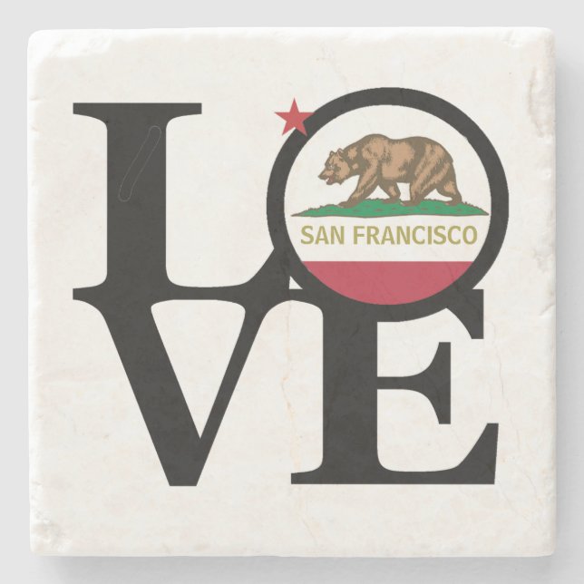 LOVE San Francisco Stone Coaster (Front)
