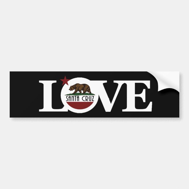 LOVE Santa Cruz Bumper Sticker (Front)
