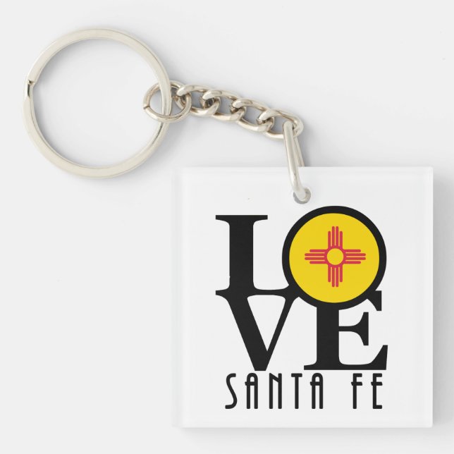 LOVE Santa Fe New Mexico Key Ring (Front)