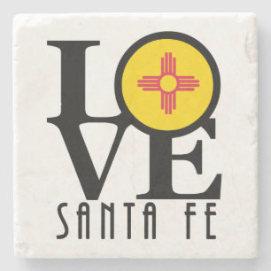 LOVE Santa Fe New Mexico Stone Coaster