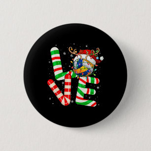 Love Santa Reindeer Volleyball Ball Tools Colourfu 6 Cm Round Badge