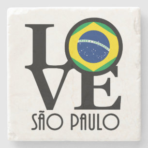 LOVE Sao Paulo Stone Coaster