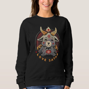 Love Satan Demon Occult Satanic Goat Cute Baphomet Sweatshirt