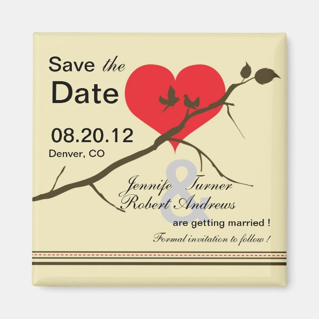 Love -Save the date magnets-4 Magnet (Front)