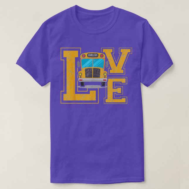 Love School Bus Driver funny gifts For Men Women B T-Shirt (Design Front)