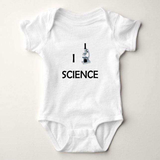 Love Science Microscope Baby Bodysuit (Front)