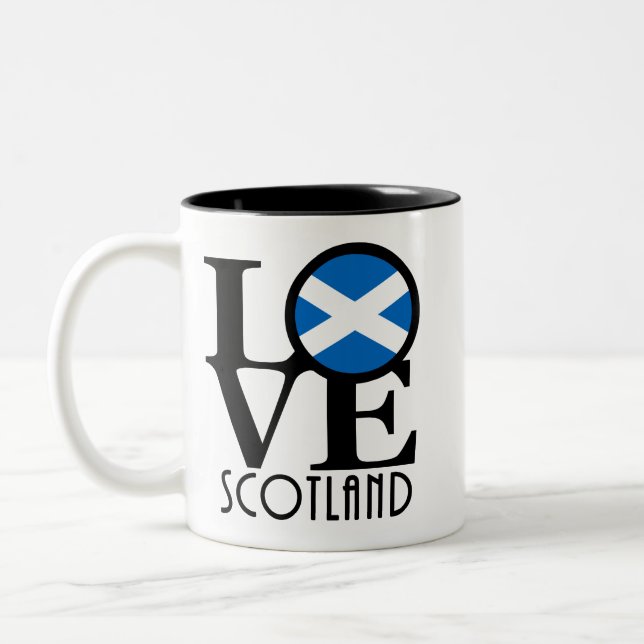 LOVE Scotland 11oz Two-Tone Coffee Mug (Left)