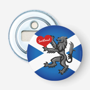 Love Scotland, Rampant, Heart & Scottish Flag Bottle Opener