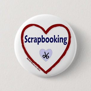 Love Scrapbooking 6 Cm Round Badge