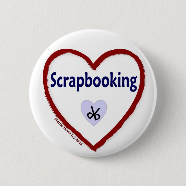 Love Scrapbooking 6 Cm Round Badge (Front)