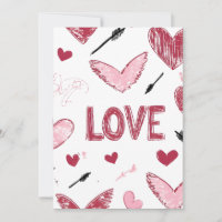 Love Scribble Happy Valentine's Typography Quote