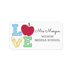 love script back to school teacher label