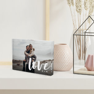 Love Script Overlay Personalised Couples Photo Block