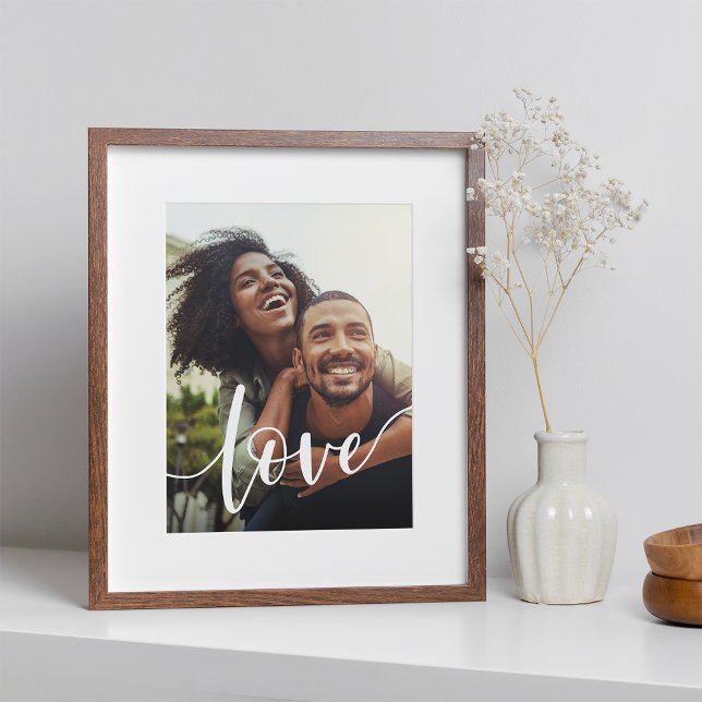 Love Script Overlay Photo Print (Creator Uploaded)