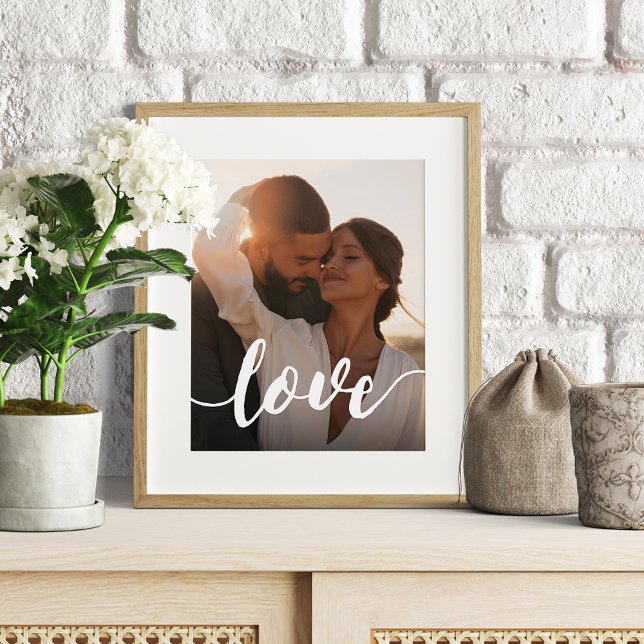 Love Script Overlay Photo Print (Creator Uploaded)