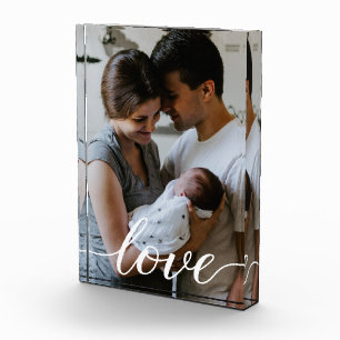 Love Script Personalised Family Photo Block