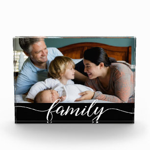 Love Script Personalised Family Photo Block