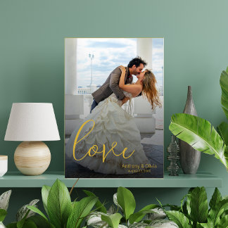 Love Scripted Personalised Wedding Gift Canvas Print