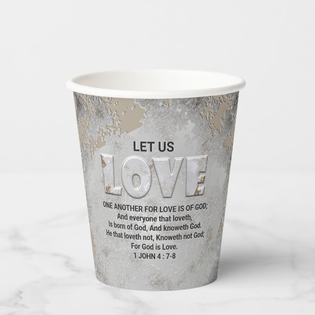 Love Scripture Paper Cups (Front)