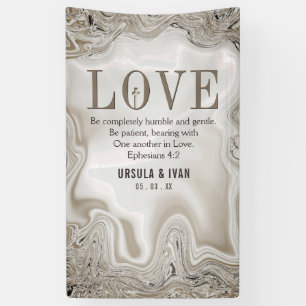 Love Scripture Verse Ephesians 4:2 Wedding Banner