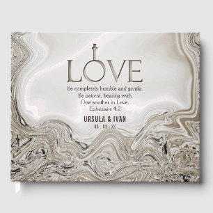 Love Scripture Verse Ephesians 4:2 Wedding Guest Book