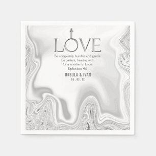 Love Scripture Verse Ephesians 4:2 Wedding Napkin