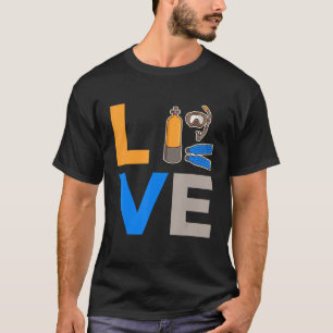 Love Scuba Diving Colourful T-Shirt
