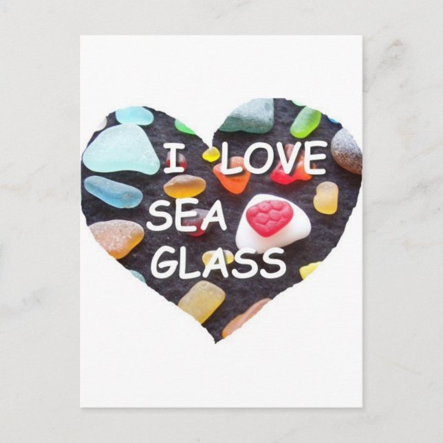 LOVE SEA GLASS POSTCARD (Front)