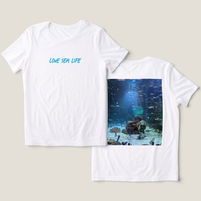 Love Sea Life Tri-Blend Shirt (Design Front & Back)