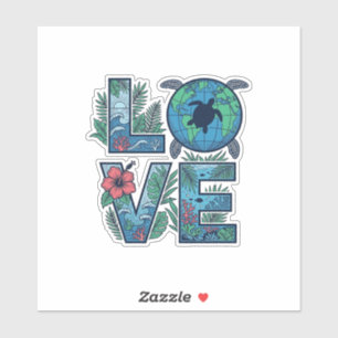 Love Sea Turtle Earth Tropical
