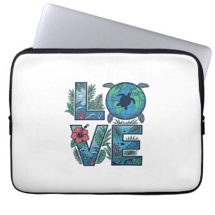 Love Sea Turtle Earth Tropical Laptop Sleeve