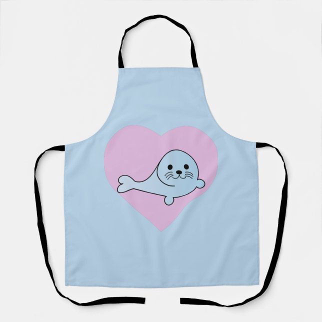 Love Seal T-Shirt Apron (Front)