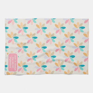 Love Secret Ingredient Pastel Pinwheel Pattern Tea Towel