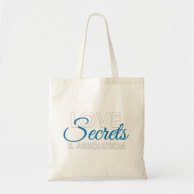 Love, Secrets, and Absolution book bag (Front)