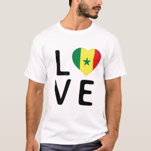 Love - Senegal Flag T-Shirt