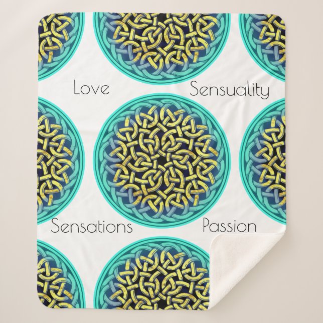 Love Sensuality Sensations Passion Victorian Style Sherpa Blanket (Front)