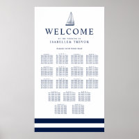 Love Sets Sail | 17 Table Seating Chart