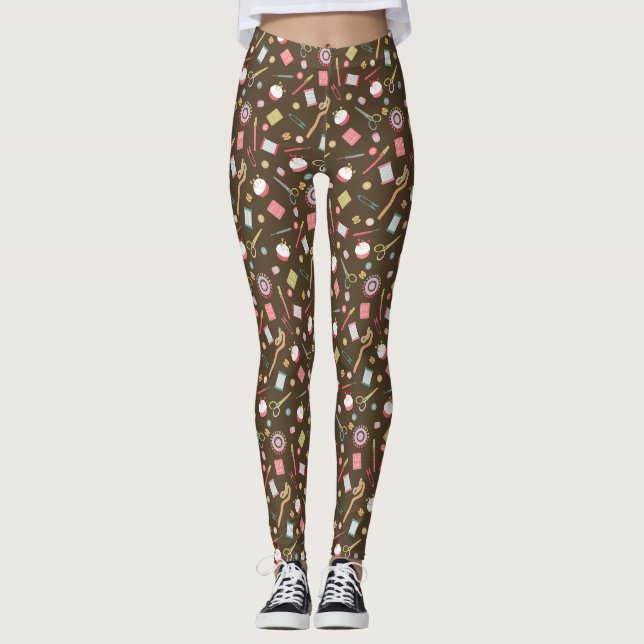 Love Sewing Accessories Brown Leggings (Front)