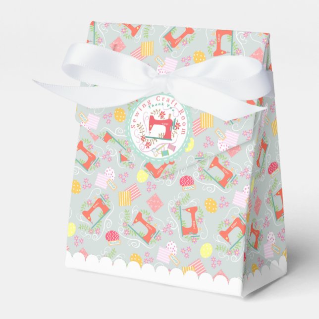 Love Sewing Grey Favour Box (Front Side)