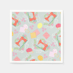 Love Sewing Grey Napkin