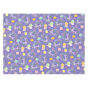 Love Sewing Machine Purple Tablecloth