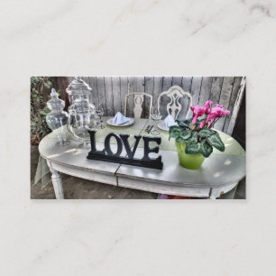 LOVE - Shabby Chic Outdoor Wedding Reception Enclosure Card