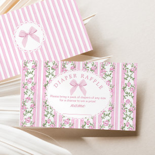 Love Shack Baby Bow Diaper raffle ticket Enclosure Card
