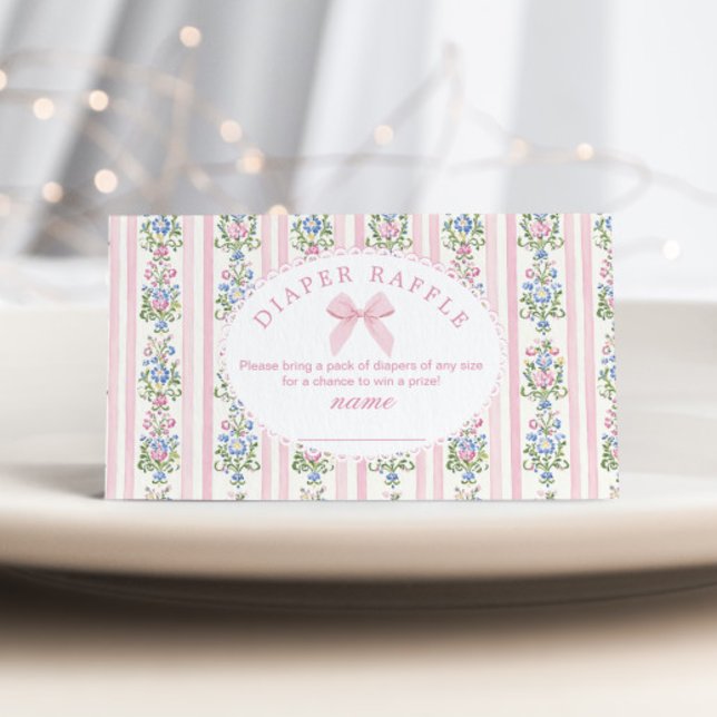 Love Shack Baby Bow Diaper raffle ticket Enclosure Card (Creator Uploaded)