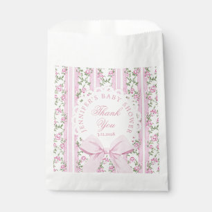 Love Shack Baby Coquette Pink Bow Thank you Favour Bags