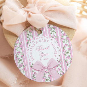 Love Shack Baby Coquette Pink Bow Thank you Favour Tags