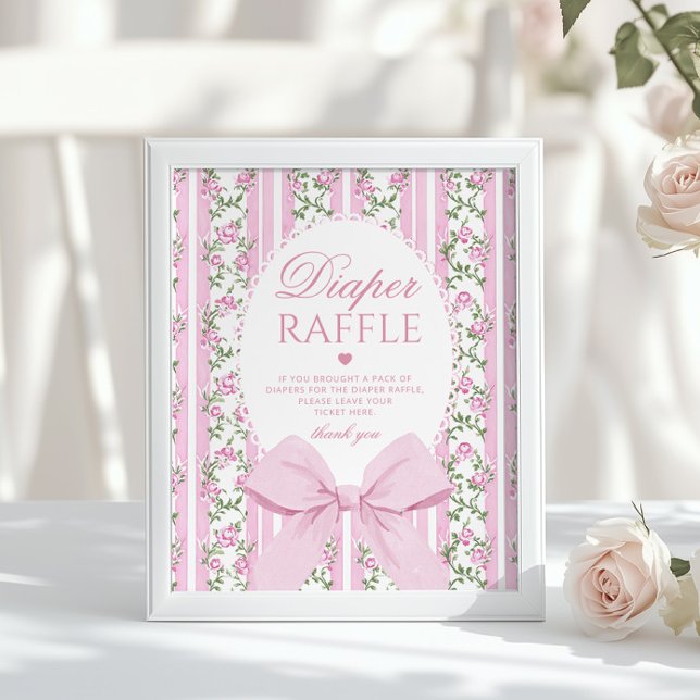 Love Shack Baby Diaper raffle Coquette Bow Poster (Creator Uploaded)